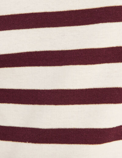 T-shirt manches courtes bordeaux femme