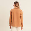 Surchemise manches longues camel femme