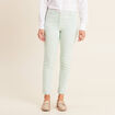 Jean ajusté 7/8ème 5 poches vert clair femme