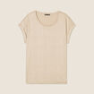 T-shirt manches courtes couleur or femme