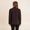 Veste tailleur cintr&eacute;e marron fonc&eacute; femme