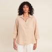 Chemise manches 3/4 sable femme