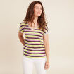 T-shirt manches courtes prune femme