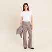 Pantalon 7/8e taille standard marron femme