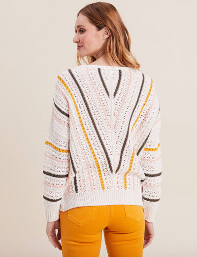 Pull Ajouré Beige Globus Taille 38 - Occasion Très Bon état, Style Intemporel