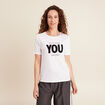 T-shirt col rond blanc femme