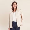 Parka ample courte manches longues sable femme