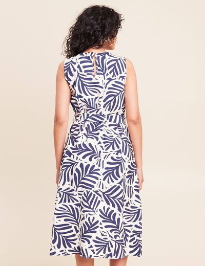 Robe &eacute;vas&eacute;e sans manches blanc femme