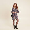 Robe portefeuille fluide noir femme