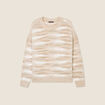 Pull manches longues beige femme