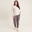 Pull manches longues couleur or femme