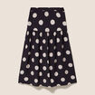 Jupon &agrave; pois noir femme