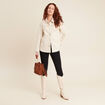 Veste suédine détails cloutés sable femme