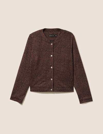 Veste doublée marron femme