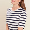 T-shirt col rond bleu marine femme