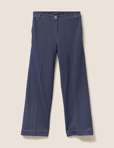 Jean large 7/8&egrave;me denim brut femme