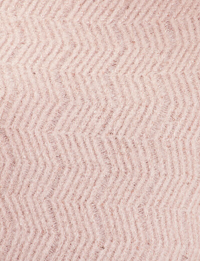 Pull manches longues à sequins vieux rose femme