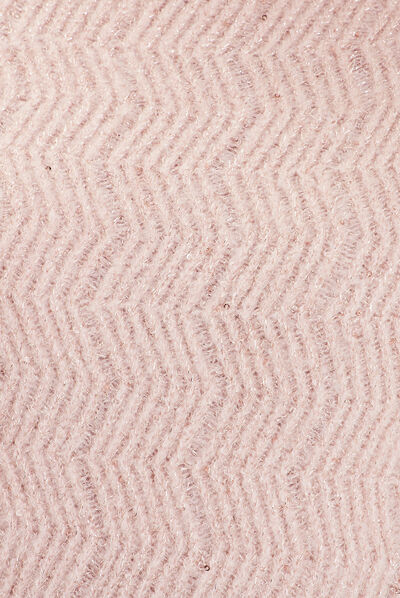 Pull manches longues à sequins vieux rose femme