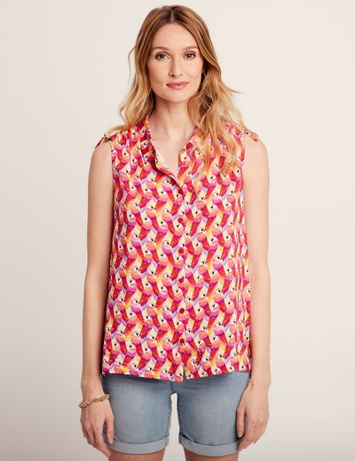 Chemise sans manches rose femme