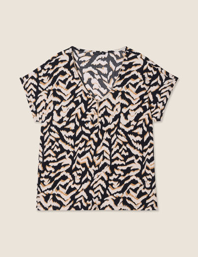 T-shirt manches courtes noir femme
