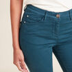 Jean magique ajusté taille standard bleu canard femme