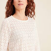 Blouse manches longues ecru femme