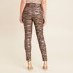 Pantalon ajusté enduit noir femme