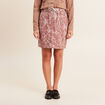 Jupe droite réversible rose femme
