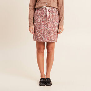 Jupe droite réversible rose femme