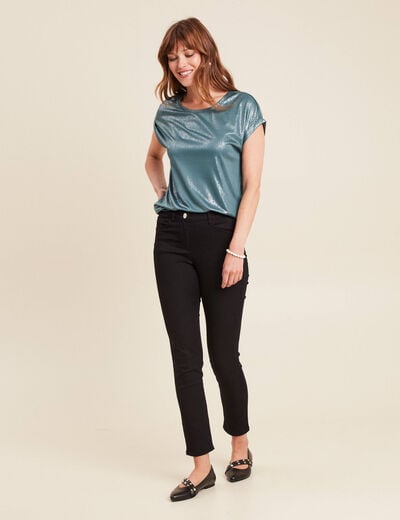 T-shirt manches courtes vert femme