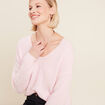 Pull manches longues rose femme