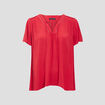 Blouse manches courtes rose framboise femme