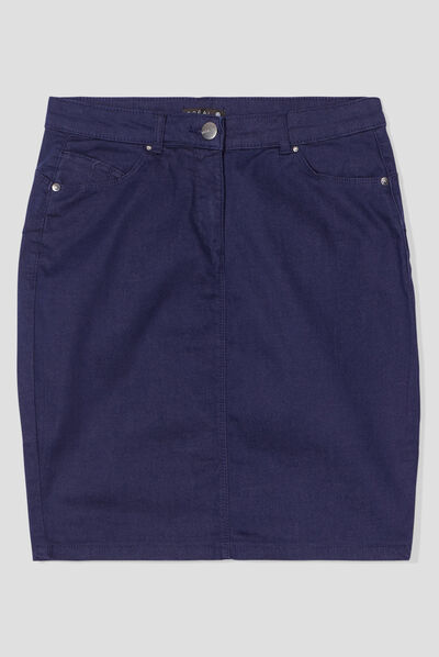 Jupe droite bleu marine femme