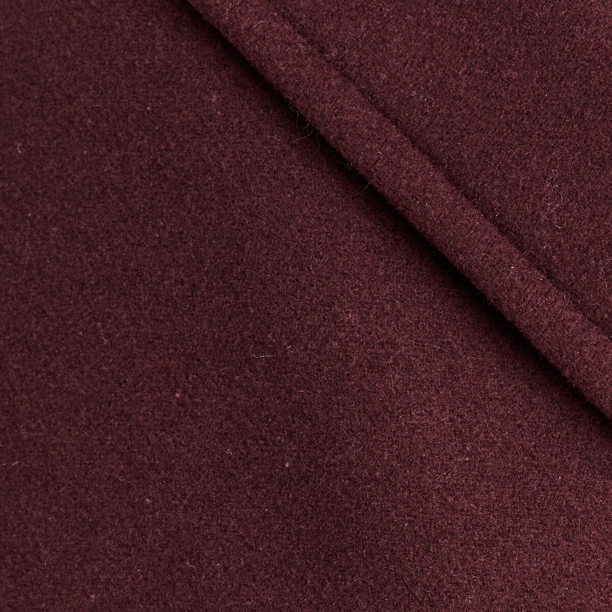Caban doubl&eacute; avec capuche bordeaux femme