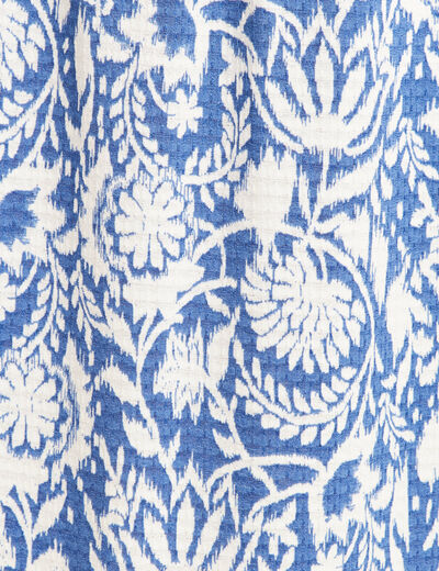Jupe midi droite bleu femme