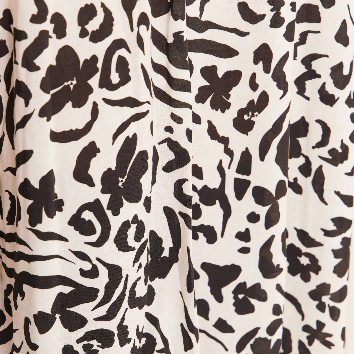 Chemise droite fluide manches longues blanc femme