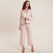 Veste tailleur courte sable femme