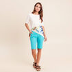 Bermuda ajust&eacute; taille standard vert turquoise femme