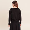 Pull manches longues noir femme