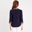 T-shirt manches 3/4 bleu femme