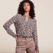 Chemise manches longues marron clair femme
