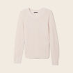 Pull manches longues creme femme