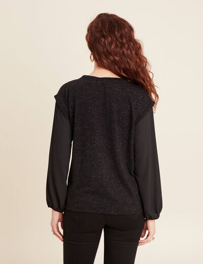 T-shirt manches longues noir femme