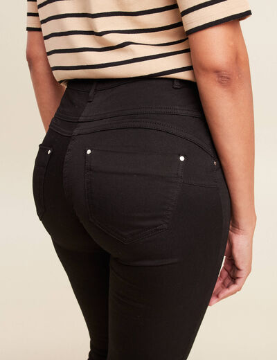Pantalon magique Le Gainant ajust&eacute; denim noir femme