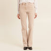 Jean bootcut taille haute denim beige femme