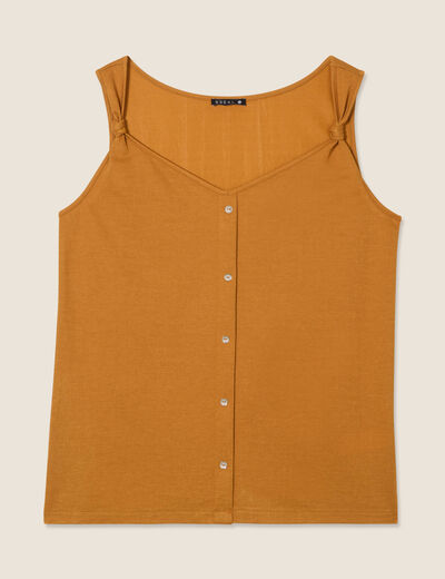 Débardeur sans manches camel femme
