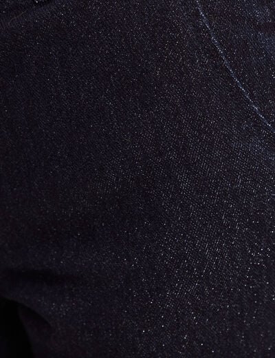 Jean large taille haute &agrave; paillettes denim brut femme