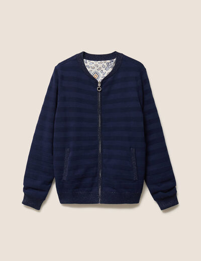 Gilet r&eacute;versible esprit bomber blanc femme