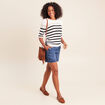 Pull col rond noir femme