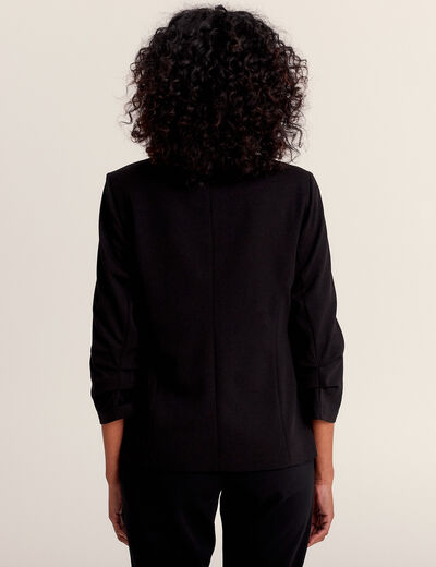 Veste esprit tailleur ajustée noir femme